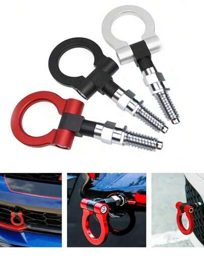 1 styck modifierad släpvagnskrok för stötfångare fram, europeisk universal släpvagnskrok, dragkrok för bakre släpvagn för simulering av racingring.