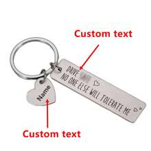 Christmas Gifts Couple, Drive No One Else Will Tolerate Me, Personalized Keyring For Boyfriend, Anniversary Gift For Boyfriend Him Her,Custom Keychain,Delicate Romance,For Office,For School,For Classroom,For Teacher Gifts,For University,For Colleague,For Dorm Rooms - Black - View 14