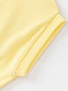 Balabala Baby Girls Graphic Pattern T-Shirt, Summer Fashion Animal Style Sleeveless T-Shirts - Yellow - View 8