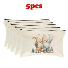 圣诞主题化妆包，多件套可选（1/5/10/20件），多功能珠宝袋，圣诞礼品袋，零钱包，糖果袋，带有圣诞老人，精灵，圣诞树和其他节日设计，是营造圣诞气氛的必备品，便携多用途实用布袋，充满节日气氛，圣诞节和新年聚会，派对，礼品分发和存储的必备包装袋，适合男士和女士