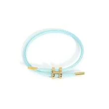 1pc Adjustable Stainless Steel Wire Rope Bracelet, 3D Hard Gold Plated - Adjustable Hand Strap - View 23