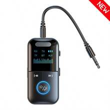 VAORLO 4-In-1 Bluetooth 5.4 Audio Receiver/Transmitter, Supports 3.5mm AUX Audio Input, TF Card Expansion, Stereo Music Playback, LED Display, With Microphone, Wireless Adapter, Suitable For Car, TV, Computer - Black - View 14