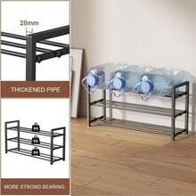 Expandable Shoe Rack, 3-Tier Adjustable Space Saving Narrow Shoe Organizer, Heavy Duty Metal Free Standing Storage For Entryway, Closet, Doorway (Black) - Tier 3 - View 7