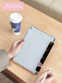 Ayotu 这款莲花油画图案的iPad保护套兼容iPad 10.2英寸（2021/2020款，第九/八代）、Galaxy Tab A8 10.5英寸（2022款），带有Apple Pencil笔槽，也适用于Kindle Paperwhite第十二代（2024款），支持自动休眠/唤醒功能，时尚保护套。 - 彩色 - 查看 5