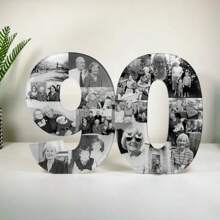 定制圣诞礼物，可定制1至99的数字、2026岁生日照片、A、B、C、D、E字母主题照片、成长照片拼贴画，生日礼物、圣诞照片礼物，母亲节和父亲节的完美礼物，送给爱人和朋友的理想礼物。秋季家居焕新，圣诞装饰，营造温馨家居氛围，办公室装饰，优雅生活