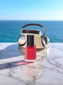 Women's Black Nail Polish Bottle Heel Mules | Patent Leather Open Toe Novelty Sandals - 黑色 - 查看 3