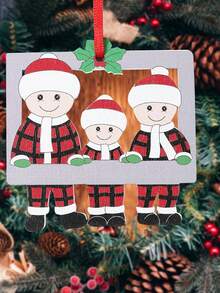 1 Pc Christmas Family Photo Frame Pendant,Christmas Tree Pendants, Xmas Gift Decorations, Christmas Wooden Pendant, Merry Christmas Decorations For Home 2025,Christmas Party Gifts,Happy New Year 2026 Gifts,Diy Christmas Tree Pendant,