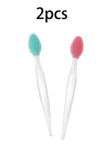 3件5件10件随机颜色唇部磨砂刷双面硅胶去角质工具迷你柔软唇刷清洁器男女淡化暗沉嘴唇更顺滑丰满嘴唇 - 彩色 - 查看 7