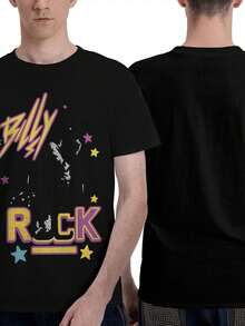 Summer Men's T Shirt Casual Round Neck Loose Tops Fashion Color Contrast Print T Shirt For Men Funny 3D Tee Street  Clothes - Black - View 1