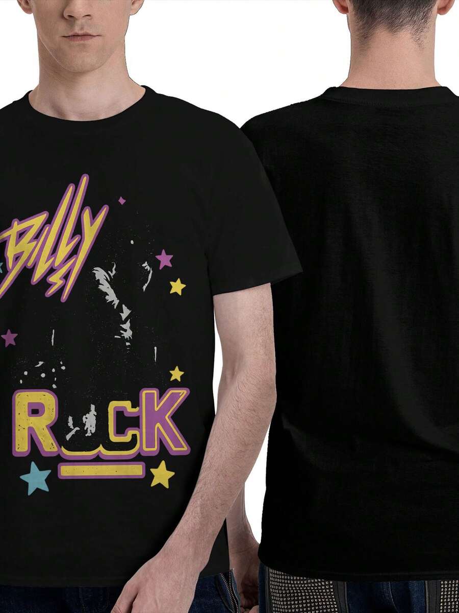 Summer Men's T Shirt Casual Round Neck Loose Tops Fashion Color Contrast Print T Shirt For Men Funny 3D Tee Street  Clothes - Black - View 1