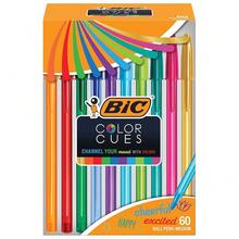 BIC Color Cues Pen Set, 60-Count Pack, Assorted Colors, Fun Color Pens For School Supplies, Includes BIC Cristal Xtra Smooth Ballpoint Pens-426345 - 1 個(一包 60 個) - 查看 1