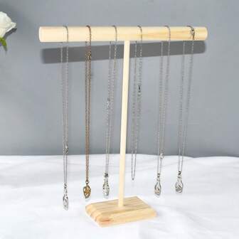 Wooden Jewelry Organizer Rack, Minimalist & Fashionable Multi-Function Necklace, Bracelet & Bangle Display Stand