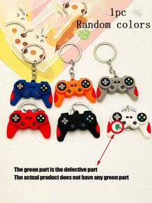 6 peças/1 peça Chaveiro de Controle de Jogo de Silicone Colorido e Cartoon, Adequado para Meninos e Meninas, Decoração de Chave de Carro/Bagagem, Ótimo como Presente de Pingente para Colegas de Classe e Amigos, Cor Aleatória