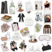 50张水彩贴纸，可爱动物和花卉贴纸，乙烯基防水贴纸，适用于水瓶、电脑、笔记本电脑、手机、行李箱、笔记本、冰箱等。 - I - 查看 5