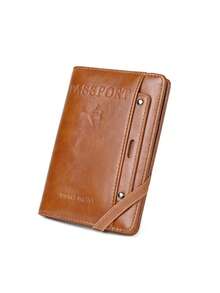 Multifunctional Storage Card Holder Passport Bag, Suitable For International Travel, Unisex Passport Sleeve, Ticket Folder Travel Essentials, Passport Holder, - Burgundy - View 7