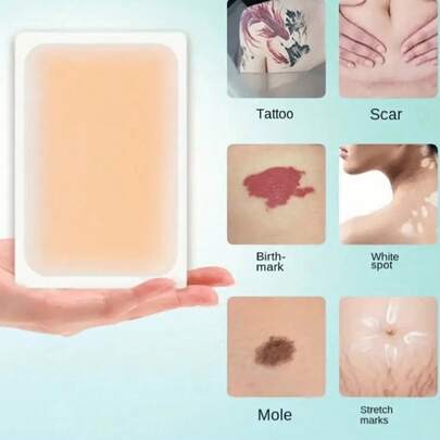 8pcs Tattoo Cover Up Stickers - Natural Skin Tone, Waterproof And Invisible Makeup Stickers For Tattoos, Lightweight And Fragrance-Free, Ideal For Temporary Tattoo Removal, Tattoo Cover Up