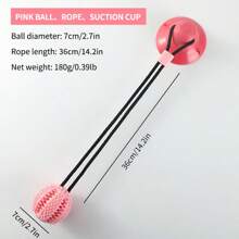 宠物训练玩具，带强力吸盘的狗狗磨牙牵引绳，宠物磨牙玩具，吸盘式宠物训练玩具。适合小型和中型犬打发无聊时间。（建议在光滑瓷砖上使用，不建议在木地板上使用。）