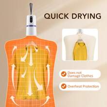 Hailicare Portable Clothes Dryer Small Quiet Clothing Fast-Drying Machine Adjustable Timer Mini Laundry Dryer Foldable Electric Drying Machine With Dry Bag Compact Clothes Dryer For Apartment RV Travel Home Dorms