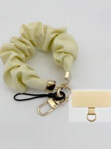 1pc Foldable Fabric Lanyard Strap, Elegant Women Phone Hanging Rope, Anti-Drop Phone Lanyard, Creative Phone Strap, Anti-Lost Phone Cord (Compact & Space-Saving)