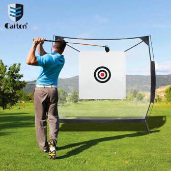 Caiton Telo da allenamento golf Caiton - Attrezzatura da allenamento golf, Accessori golf, 145x150 cm - Attrezzatura da allenamento golf premium per uso interno ed esterno, perfetto per migliorare precisione del colpo, distanza di tiro e pratica di colpi costanti; durevole e facile da impostare per tutti i livelli di abilità