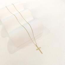 Cross Necklace For Women, Dainty 18K Gold Plated/Sterling Silver Small Cross Pendant Necklace Simple Gold Cross Necklaces For Women  Faith Jewelry Gift2025 - 十字金 - 查看 9