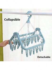 1 Piece 32 Clip Windproof Clothes Peg, Sock Peg, Bra Clothes Peg, Hat Peg, Multi-Clip Clothes Rack, Drying Rack, Multi-Functional Clothes Peg