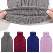 2L Knitted Hot Water Bottle Bag Warm Knitted Cover - Multicolor - View 3