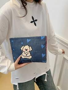 可爱卡通印花化妆包 复合面料化妆包 唯美女士手提包 钱包 收纳化妆包 女生行李包 旅行收纳包 可爱收纳包 开学季学生必备 学校假期旅行必备包 返校用品女士旅行包 - 彩色 - 查看 4