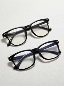 1 Pc ,2pcs.Classic Square Frame Clear Lens Glasses Minimalist Fashion Decorative Glasses Computer Spectacles For Women Men