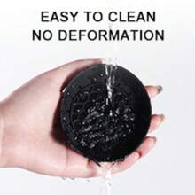 2pcs Black Round 3d Pattern Silicone Non-Slip Cup Holder Coaster For Car With Water & Dust Resistant Features - Suitable For Cars