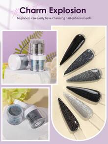 CHOSEOS 6 Colors Acrylic Powder Kit, Create Salon-Quality Nails At Home, Perfect Choice For Beginners And Professionals Acrylic Press On Nails - Multicolor - View 4