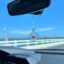 1 Dây đeo màu ngẫu nhiên hình cá vàng nhỏ dễ thương trang trí gương chiếu hậu ô tô - Nhiều màu - Xem 4