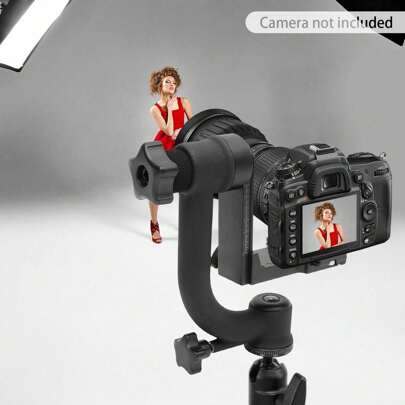 360° Panoramic Gimbal Tripod Head, Panoramic Boom Cradle Head, Panoramic Gimbal Tripod Head, 1/4''  Thread Connection - Suitable For Miniature Cameras, Telephoto Cameras, DSLR Cameras, Monitors, Fill-In Lights, Flashes, And Microphones.