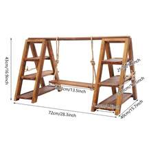 Wooden Cupcake Stand, 3 Tier Cupcake Display Stand For Dessert Display, Dessert Stands With Serving Tray And Foldable Stand For Party, Birthday, Wedding, Events Home Party Decoration Table - Wood Color - View 2