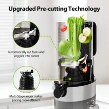 4.9" Extra Wide Feed Chute Cold Press Juicer | Slow Press Technology | Higher Juice Extraction | Quick-Clean System | Premium Kitchen Appliance For Fresh Morning Drinks & Brunch Time​ - US A Type Plug(110-127V) - View 5