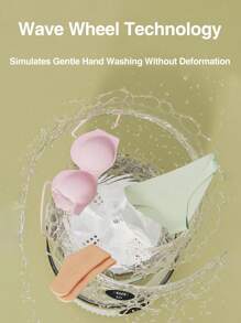 GENAI 1/2 件便携式洗衣机，USB 充电式紧凑型旅行便携式洗衣机，2 种模式迷你洗衣机，深度清洁内衣、婴儿衣服和袜子，最适合公寓、宿舍