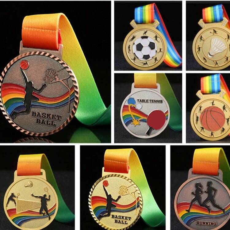 3 枚金、银、铜金属奖牌 2 英寸奖牌 运动会体育一等奖、二等奖、三等奖、颈带、比赛奖牌 运动奖牌样式随机发货 - 彩色 - 查看 8
