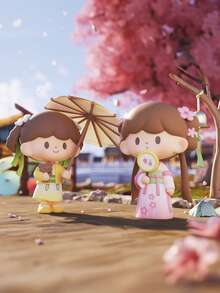 1pc Random Style Dreamscape Theater Anime Figure PVC & ABS Model /Bag, Cute For Couples - Multicolor - View 5