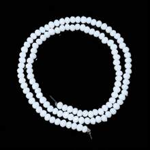1pc White Ceramic Faceted Abacus Crystal Flat Bead, Fashionable Versatile All-Match Handmade DIY Beading Supplies, Suitable For Making Bracelets, Necklaces, Jewelry, Funky Jewelry, Phone Straps, Keychains, Wholesale Beads