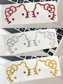 2pcs/Set Cute Kitty Cartoon 3D Stereo Stickers For Car, Electric Vehicle, Mobile Phone, Computer, Notebook, Self-Adhesive - Multicolor - View 17