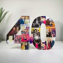 定制圣诞礼物，可定制1至99的数字、2026岁生日照片、A、B、C、D、E字母主题照片、成长照片拼贴画，生日礼物、圣诞照片礼物，母亲节和父亲节的完美礼物，送给爱人和朋友的理想礼物。秋季家居焕新，圣诞装饰，营造温馨家居氛围，办公室装饰，优雅生活