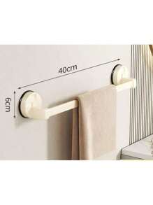 Toallero de ventosa, de barra simple o doble, estante colgante para el baño, barra para el baño, soporte para toallas sin taladrar, estante de almacenamiento para el baño, decoración del hogar, organizador de baño, decoración de otoño, de vuelta a la escuela