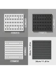 1 件装黑色/白色 DIY 洞洞板，洞洞板墙面收纳板，壁挂式洞洞板，洞洞板组合套装，墙面钥匙架，洞洞板墙面管理器，墙面框架，适用于厨房、家庭、办公室、工艺室、车库、工作室。 - 彩色 - 查看 9