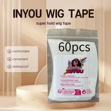 Cinta adhesiva para pelucas INYOU de doble cara, resistente al agua, para pelucas con encaje frontal. Cinta adhesiva de agarre fuerte y transparente para pelucas con encaje, tupés y postizos