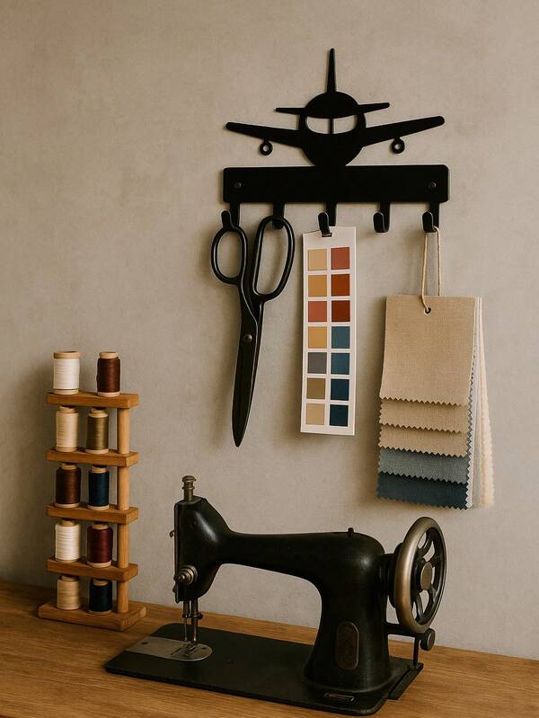 CIFbuy 1ชิ้น ที่แขวนกุญแจติดผนังเหล็กรูปเครื่องบินวินเทจพร้อมตะขอใบพัด | ของตกแต่งกันสนิม, เหมาะสำหรับทางเข้าและพื้นที่ของผู้ชาย, ของขวัญธีมการบิน, เข้ากับการตกแต่งบ้านสไตล์โมเดิร์น, ห้องนอน, ห้องน้ำ, กันน้ำและกันสนิม