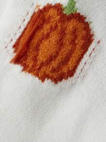 Women Halloween Knit Sweater Pumpkin Embroidered Knited Oversized Sweatshirt Loose Fit Pullover Tops Graphic Holiday Shirt Jumper Tops Knitwear Streetwear Fall Winter Clothes