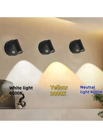 ABS Material LED Wand Lamp, USB Powered, 360° Rotatable Night Light, Touch Switch, Adjustable, Moderne St alone Or Magnetic Mounted Spotlight Indoor/Outdoor/Living Room/Dining Room/Bedroom/Bar view 7