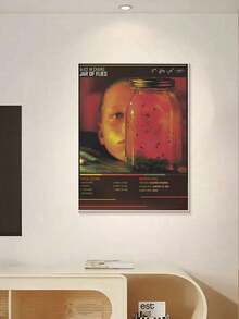 1 件无框，爱丽丝囚徒 - Jar Of Flies 音乐专辑 - 数码打印 - 音乐打印 - 复古海报 - 专辑封面海报 - 墙壁艺术 - 送给他的礼物 - 彩色 - 查看 6