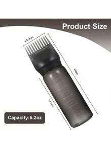 1 件专业染发瓶，带梳齿和测量标记 - 沙龙级染料涂抹器、染色刷和烫发液容器，可精确涂抹（500 毫升/16 盎司） - 非常适合挑染、补染发根、居家护发 - 适合发型师的圣诞节、生日、沙龙周年纪念礼物、返校礼物、旅行度假必需品、女士发饰