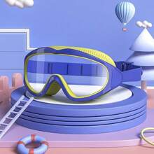 Kids Swimming Goggles, Anti-Fog Anti-Leak Big Frame Swim Goggles For Boys And Girls Aged 3-14